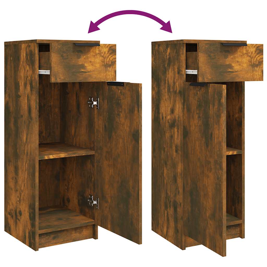 Armoire de bain Chêne fumé 32x34x90 cm Bois d'ingénierie - XIOS