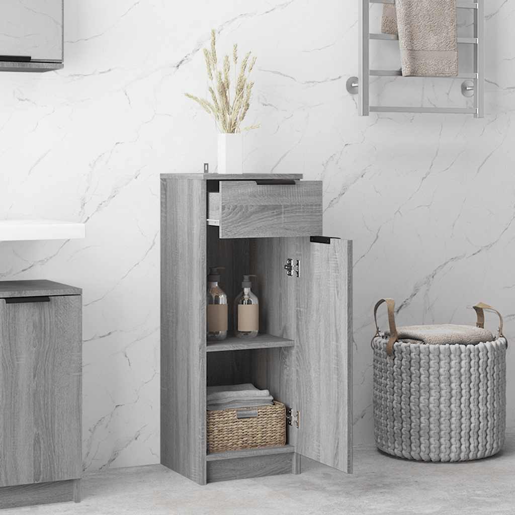 Armoire de bain Sonoma gris 32x34x90 cm Bois d'ingénierie - XIOS