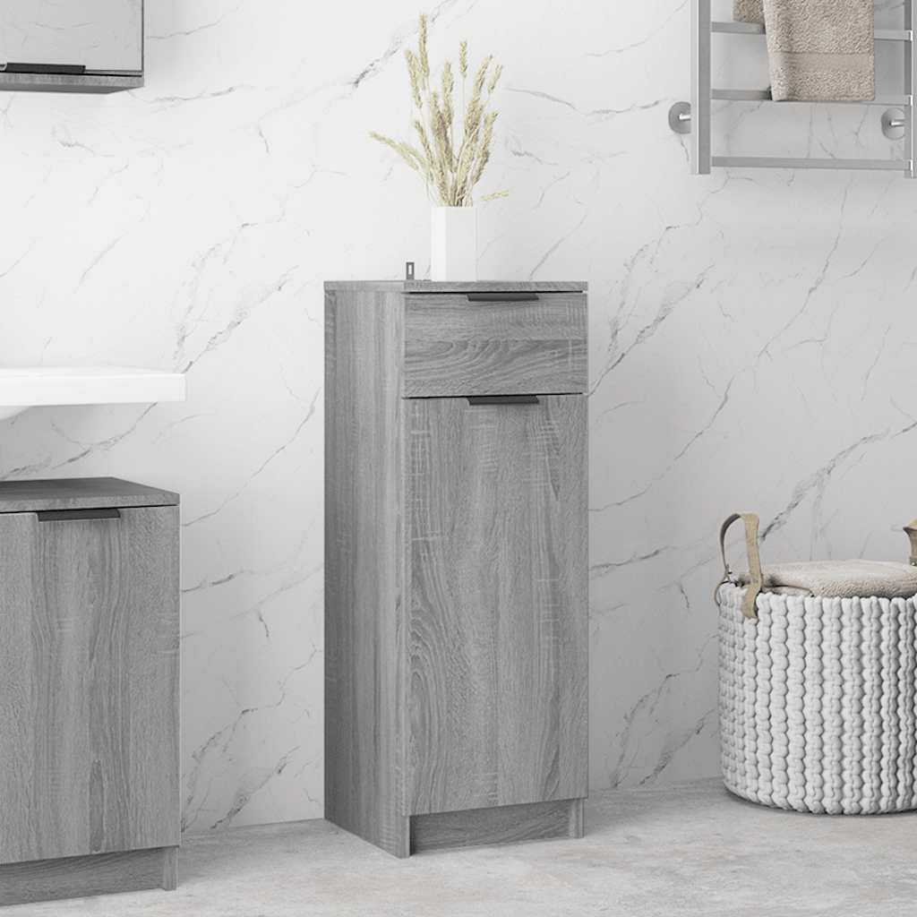 Armoire de bain Sonoma gris 32x34x90 cm Bois d'ingénierie - XIOS