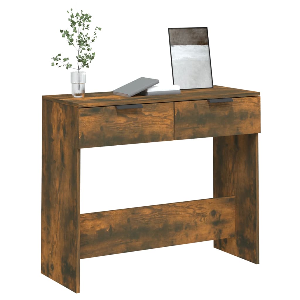 Table console Chêne fumé 90x36x75 cm Bois d'ingénierie - XIOS