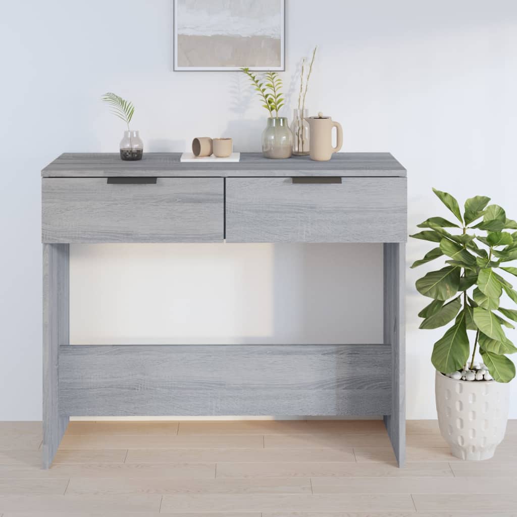Table console Sonoma gris 90x36x75 cm Bois d'ingénierie - XIOS
