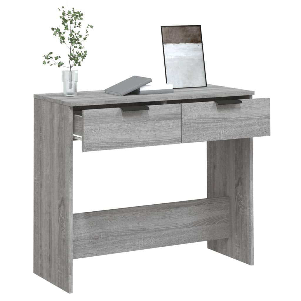 Table console Sonoma gris 90x36x75 cm Bois d'ingénierie - XIOS