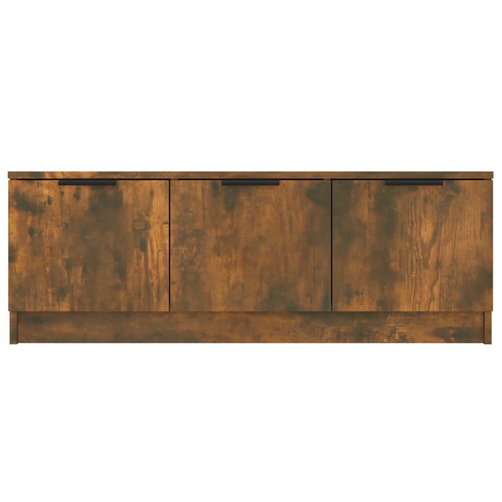 Meuble TV Chêne fumé 102x35x36,5 cm Bois d'ingénierie - XIOS