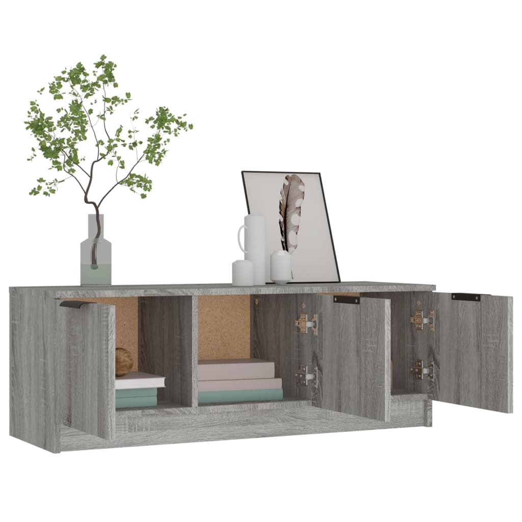 Meuble TV Sonoma gris 102x35x36,5 cm Bois d'ingénierie - XIOS
