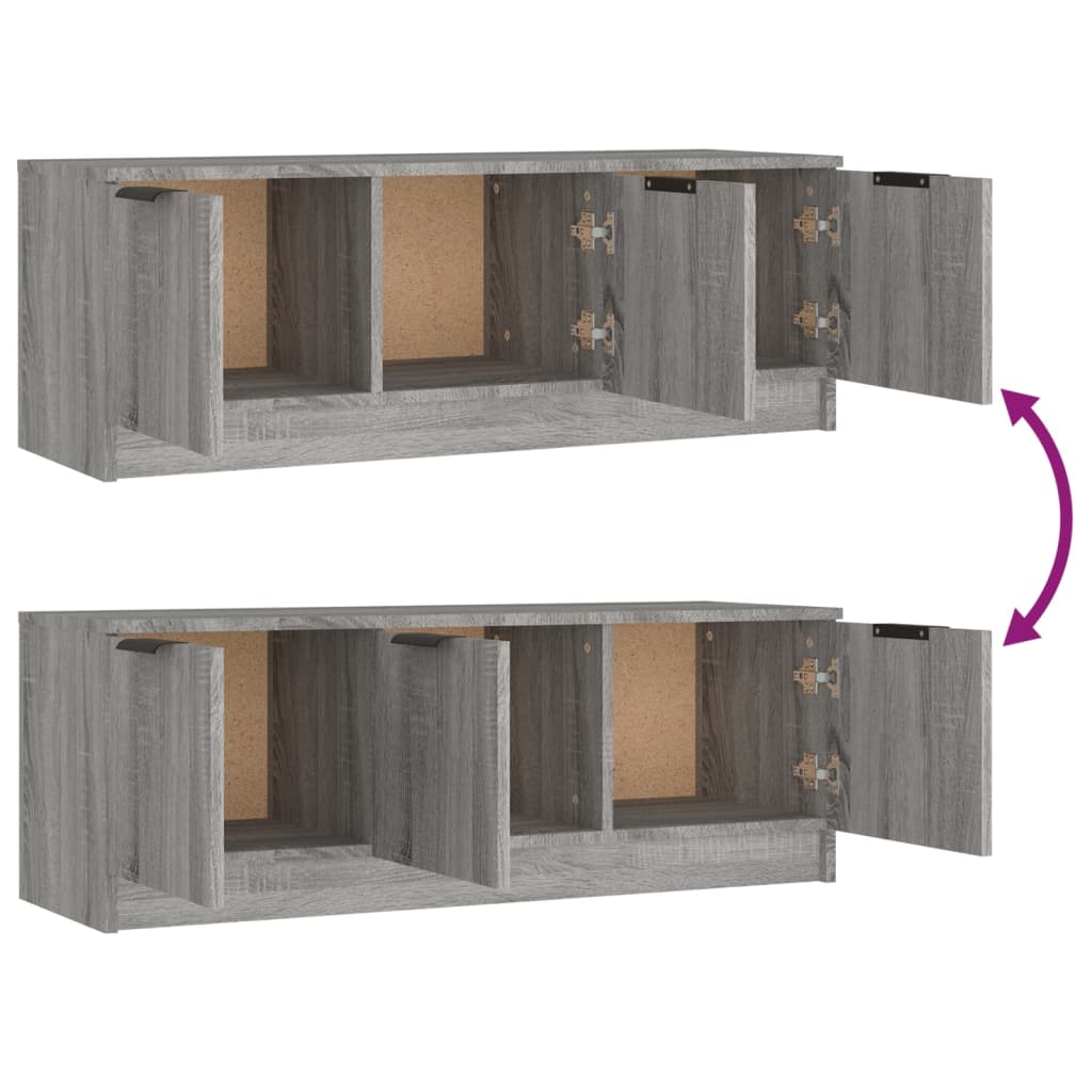 Meuble TV Sonoma gris 102x35x36,5 cm Bois d'ingénierie - XIOS