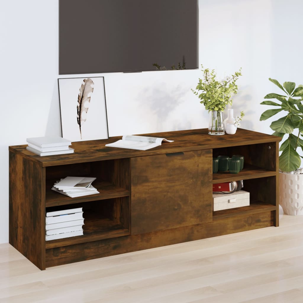 Meuble TV Chêne fumé 102x35,5x36,5 cm Bois d'ingénierie - XIOS