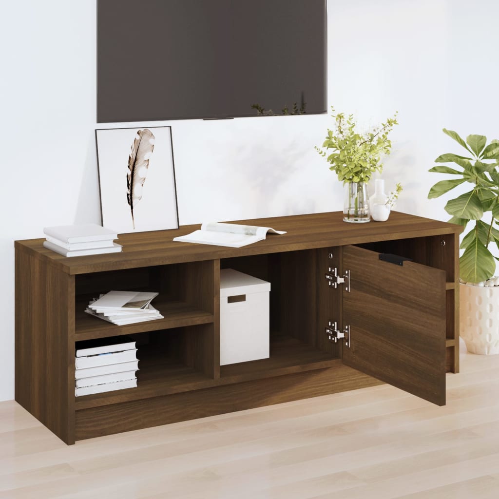 Meuble TV Chêne marron 102x35,5x36,5 cm Bois d'ingénierie Meubles TV vidaXL   