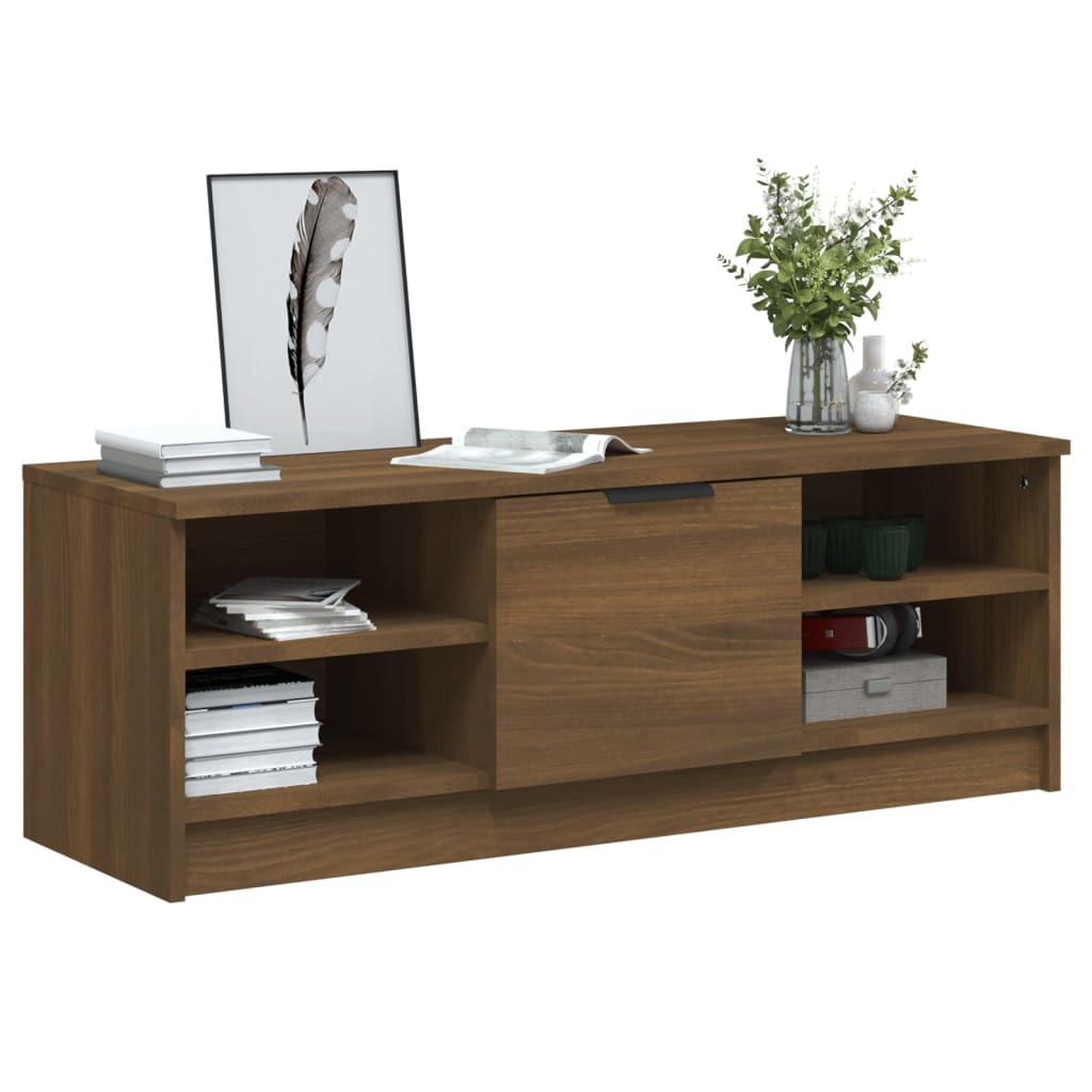 Meuble TV Chêne marron 102x35,5x36,5 cm Bois d'ingénierie Meubles TV vidaXL   