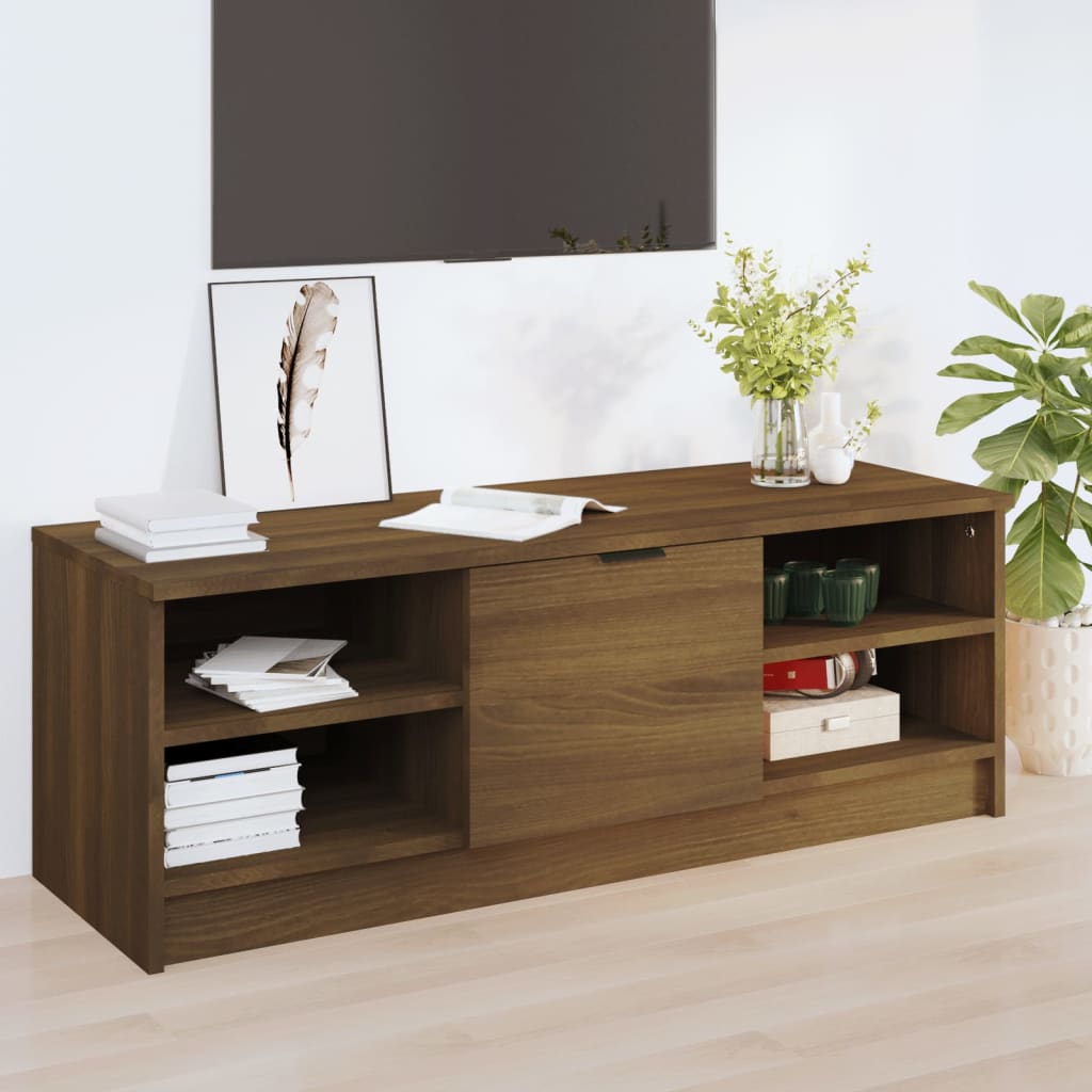 Meuble TV Chêne marron 102x35,5x36,5 cm Bois d'ingénierie Meubles TV vidaXL   