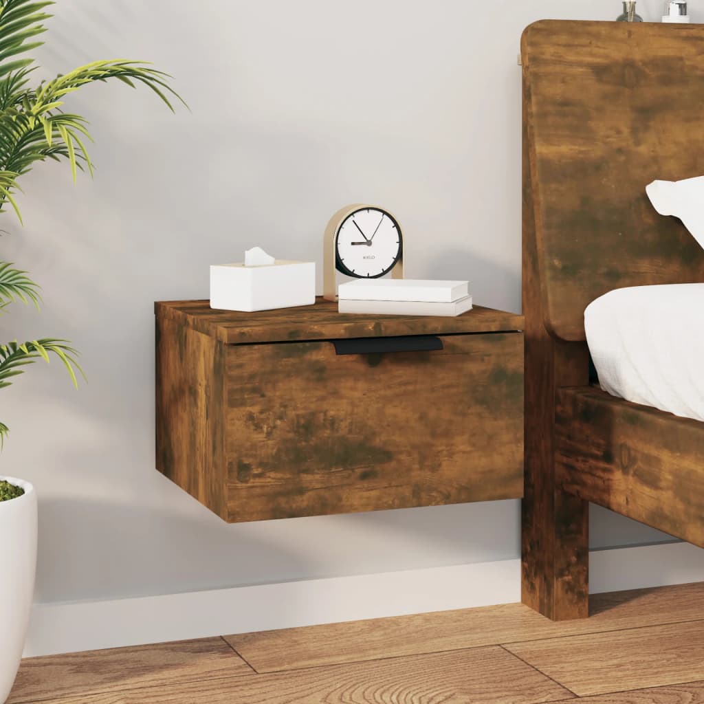 Tables de chevet murales 2 pcs Chêne fumé 34x30x20 cm - XIOS