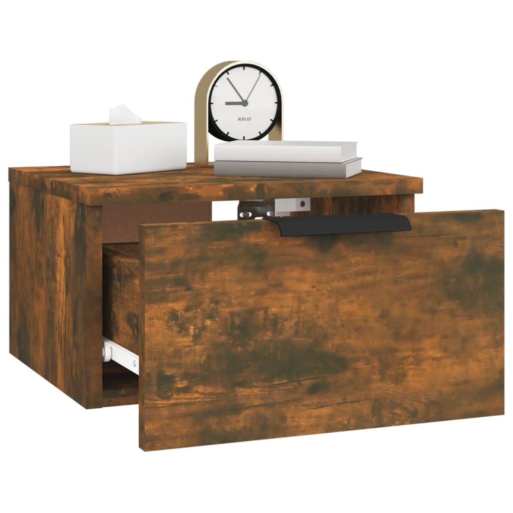Tables de chevet murales 2 pcs Chêne fumé 34x30x20 cm - XIOS