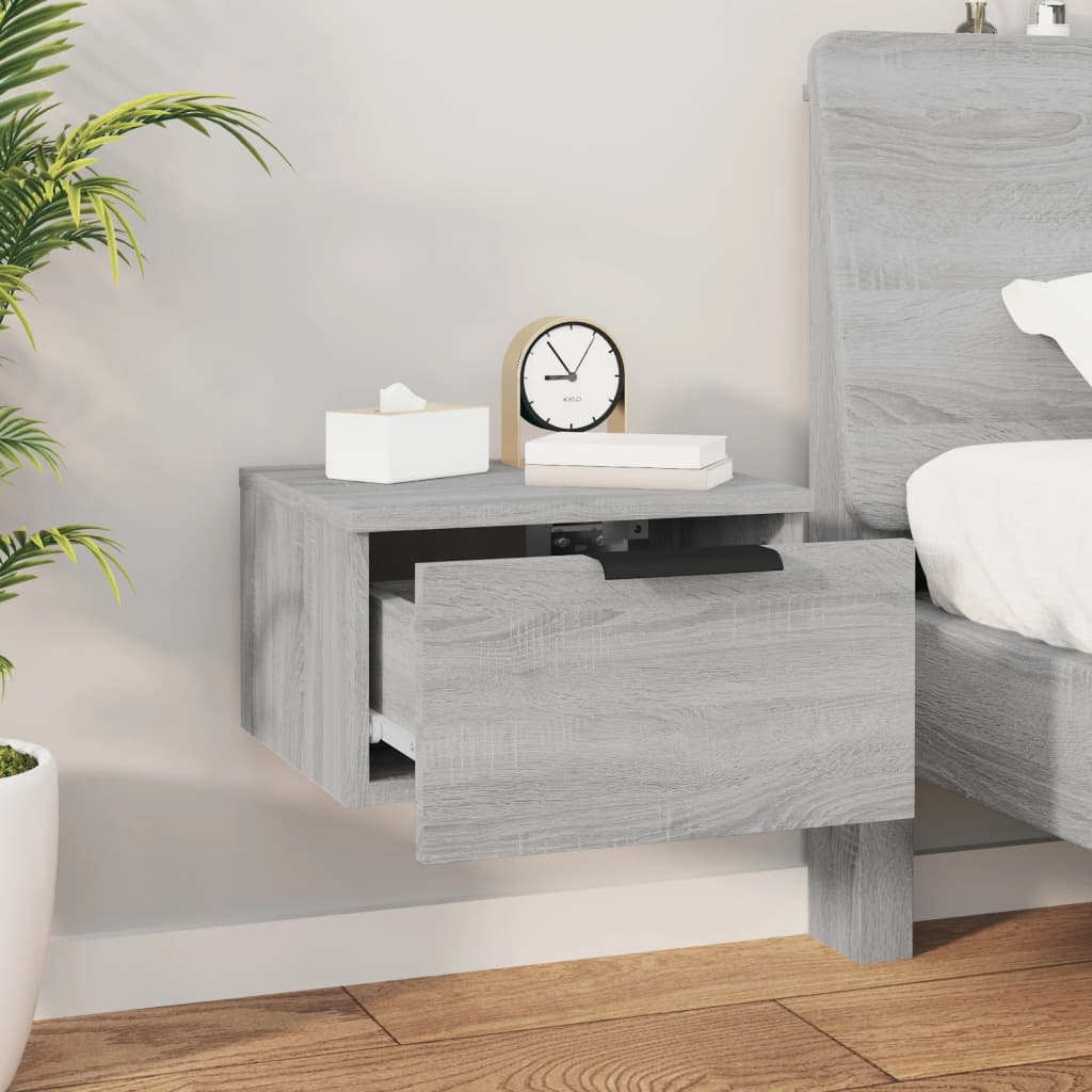 Tables de chevet murales 2 pcs Sonoma gris 34x30x20 cm - XIOS