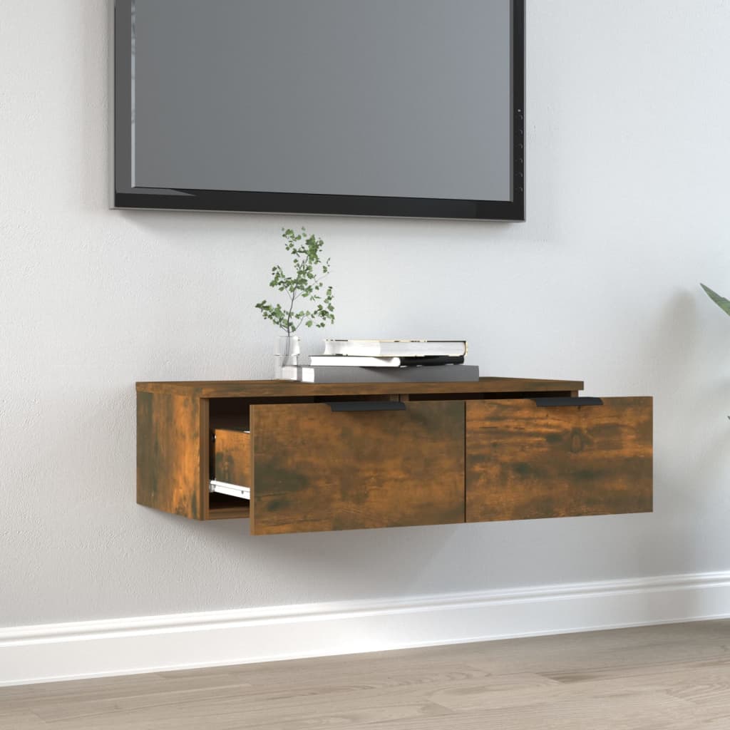 Armoire murale Chêne fumé 68x30x20 cm Bois d'ingénierie - XIOS