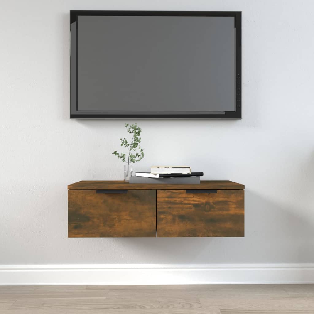 Armoire murale Chêne fumé 68x30x20 cm Bois d'ingénierie - XIOS