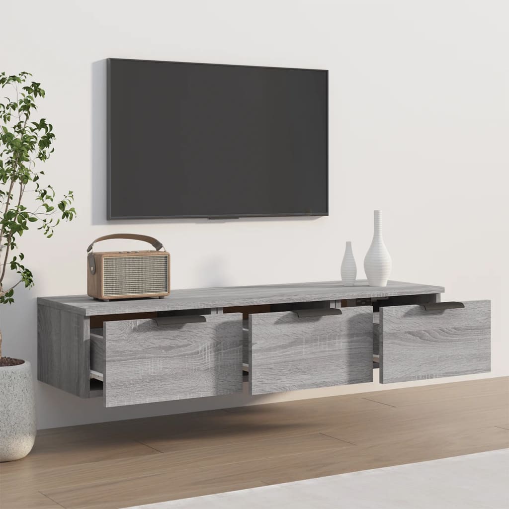 Armoire murale Sonoma gris 102x30x20 cm Bois d'ingénierie - XIOS