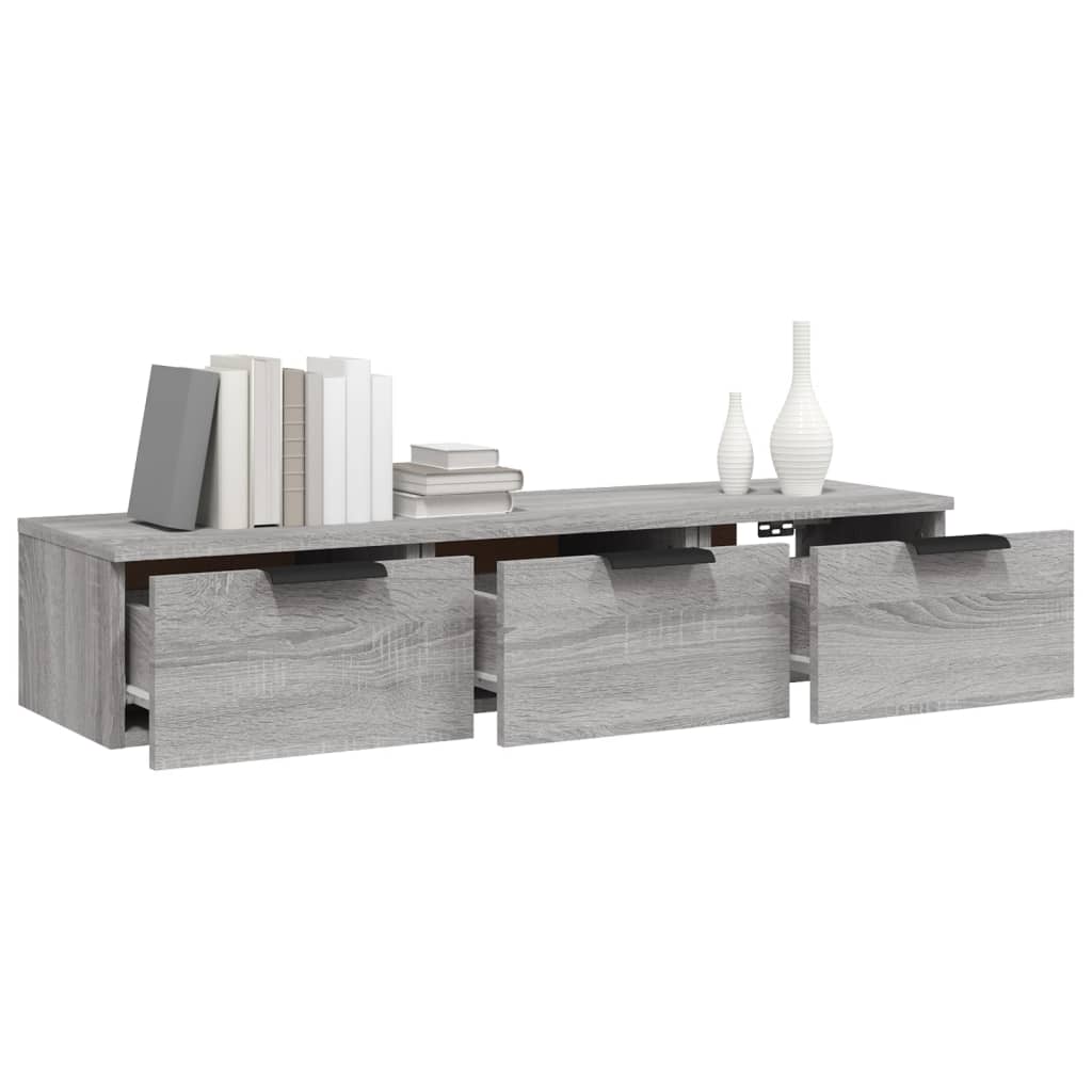 Armoire murale Sonoma gris 102x30x20 cm Bois d'ingénierie - XIOS