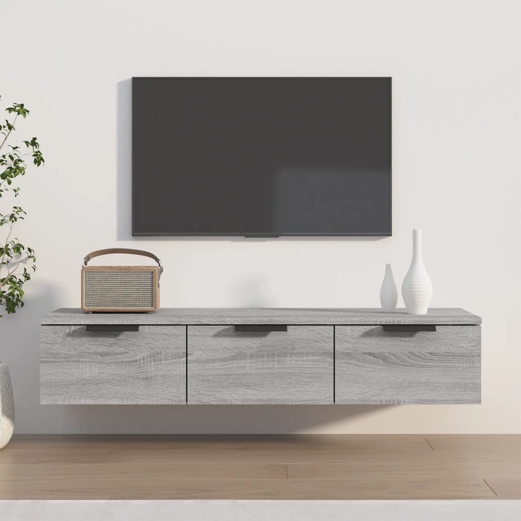Armoire murale Sonoma gris 102x30x20 cm Bois d'ingénierie - XIOS