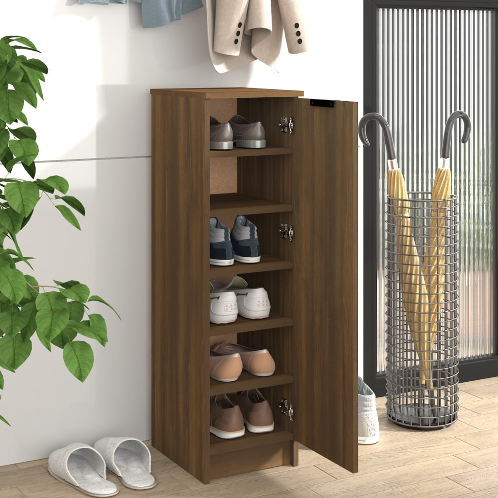 Meuble à chaussures Chêne marron 30x35x100 cm Bois d'ingénierie Armoires & meubles de rangement vidaXL