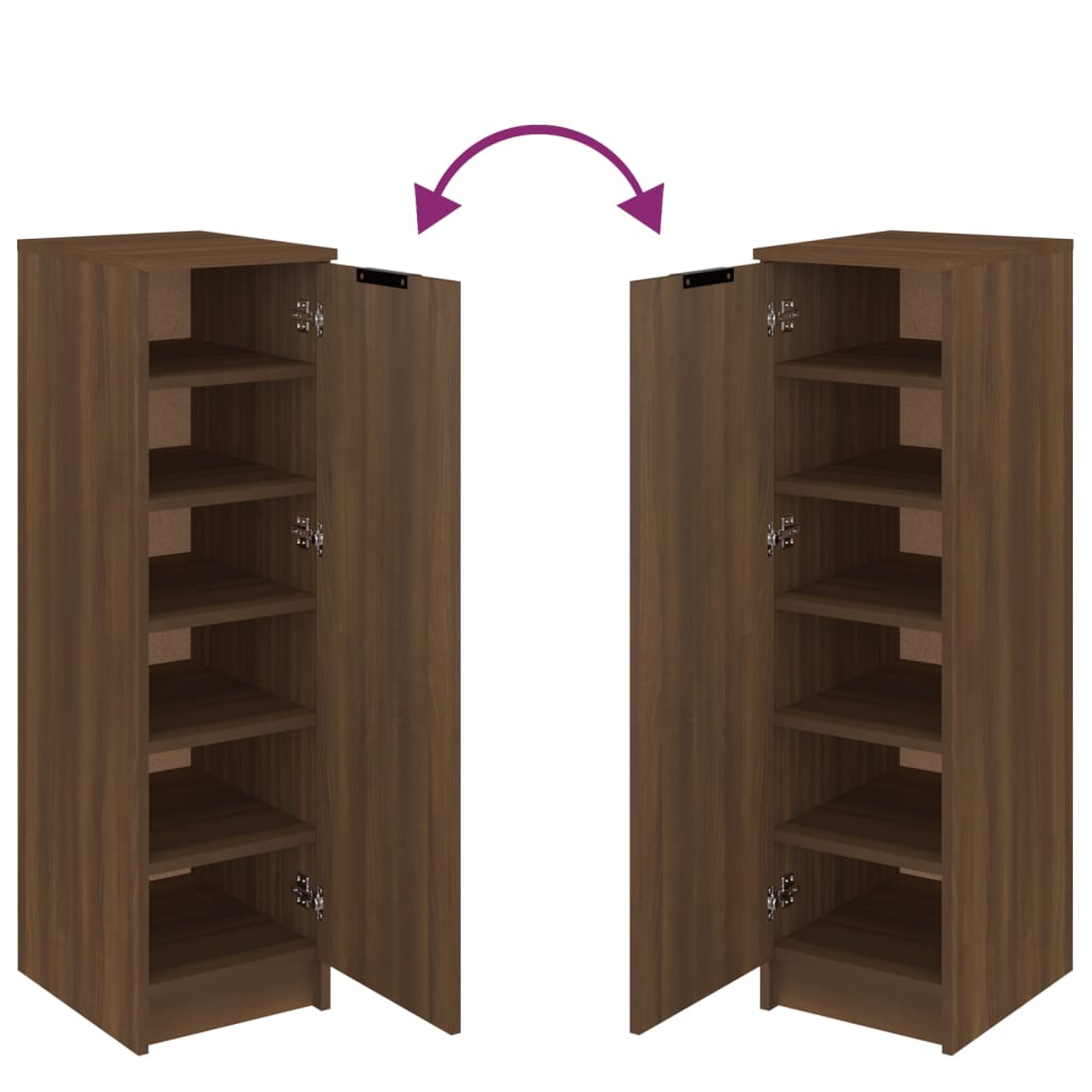 Meuble à chaussures Chêne marron 30x35x100 cm Bois d'ingénierie Armoires & meubles de rangement vidaXL
