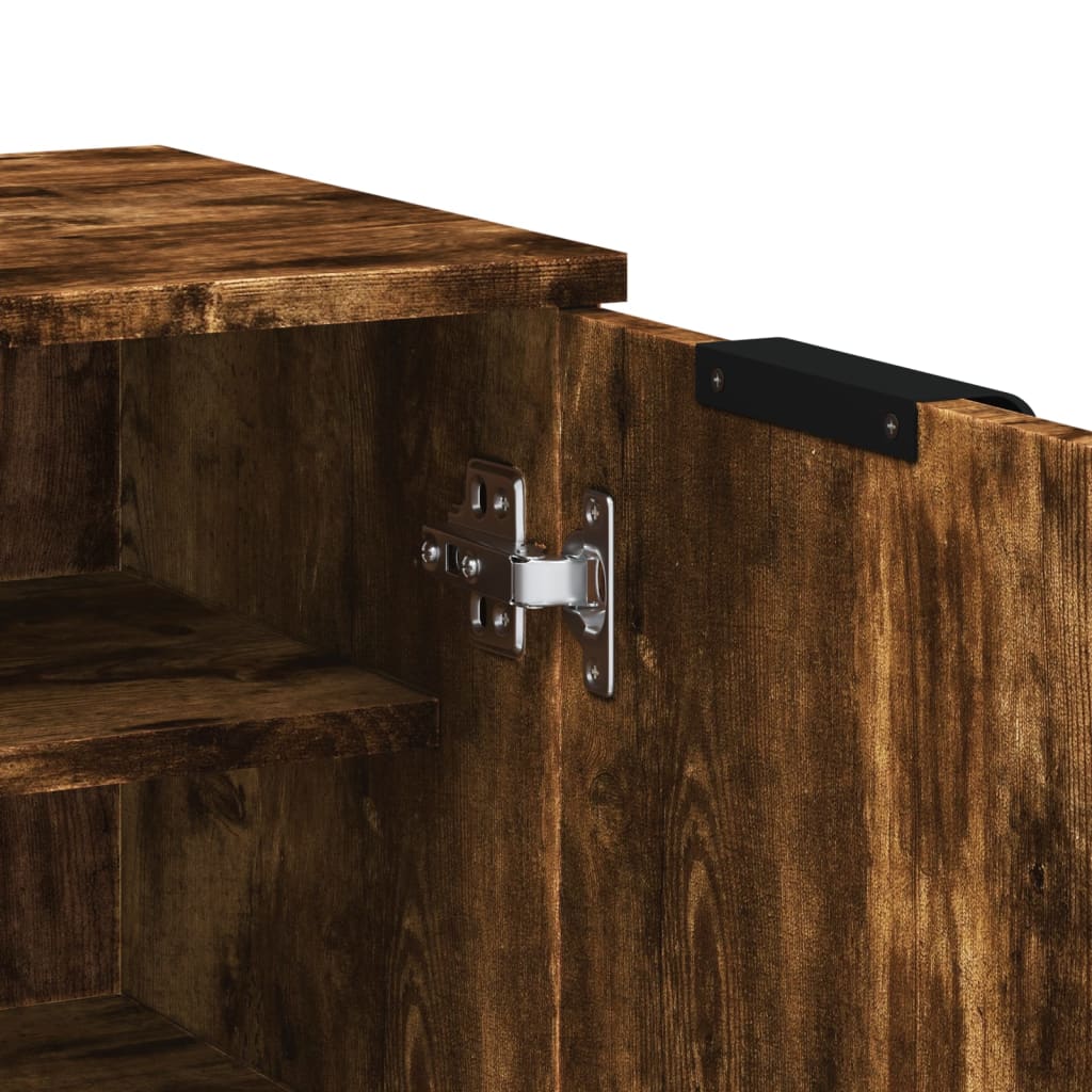 Meuble à chaussures Chêne fumé 59x35x100 cm Bois d'ingénierie - XIOS