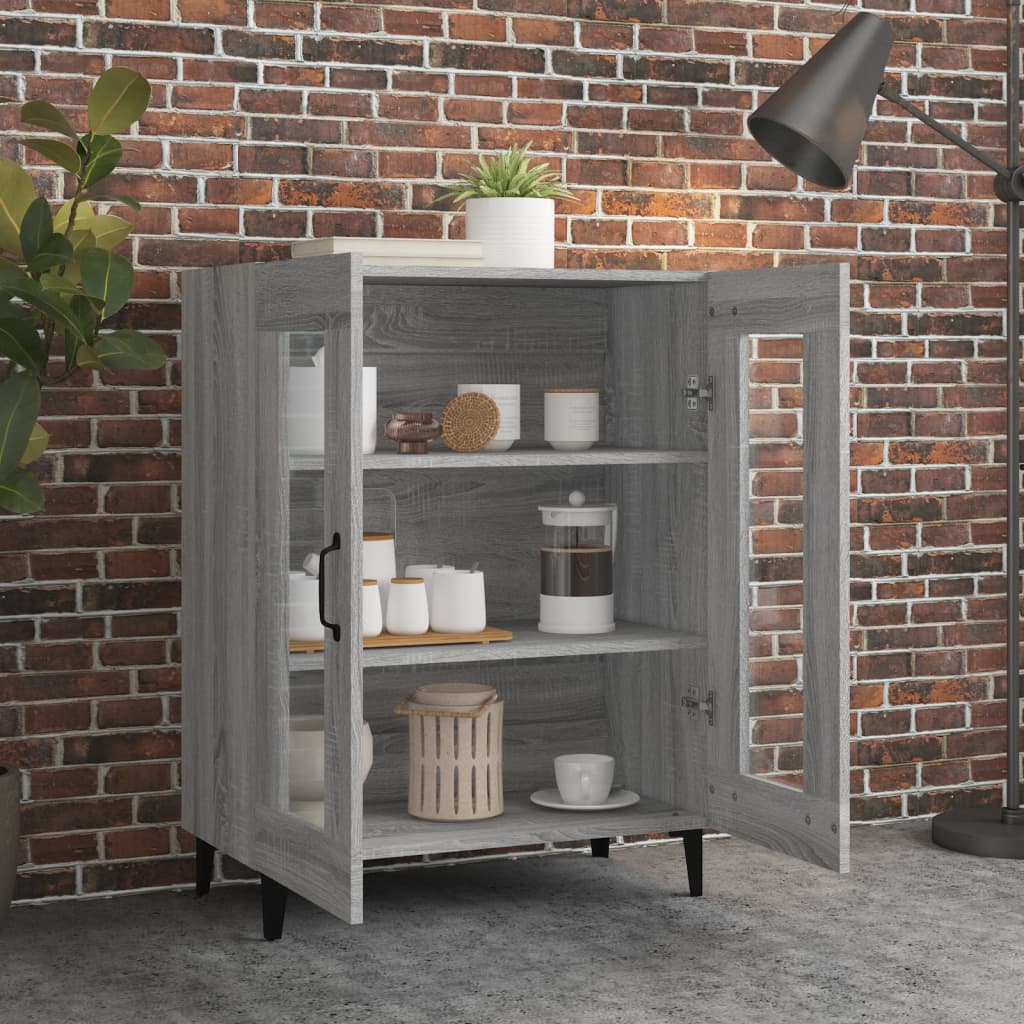 Buffet sonoma gris 69,5x34x90 cm bois d'ingénierie - XIOS