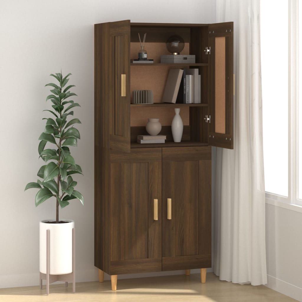 Buffet Chêne marron 69,5x34x90 cm Bois d'ingénierie - XIOS