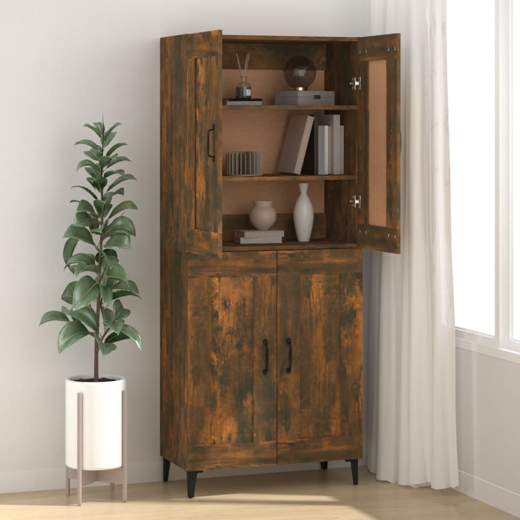 Buffet chêne fumé 69,5x34x90 cm bois d'ingénierie - XIOS