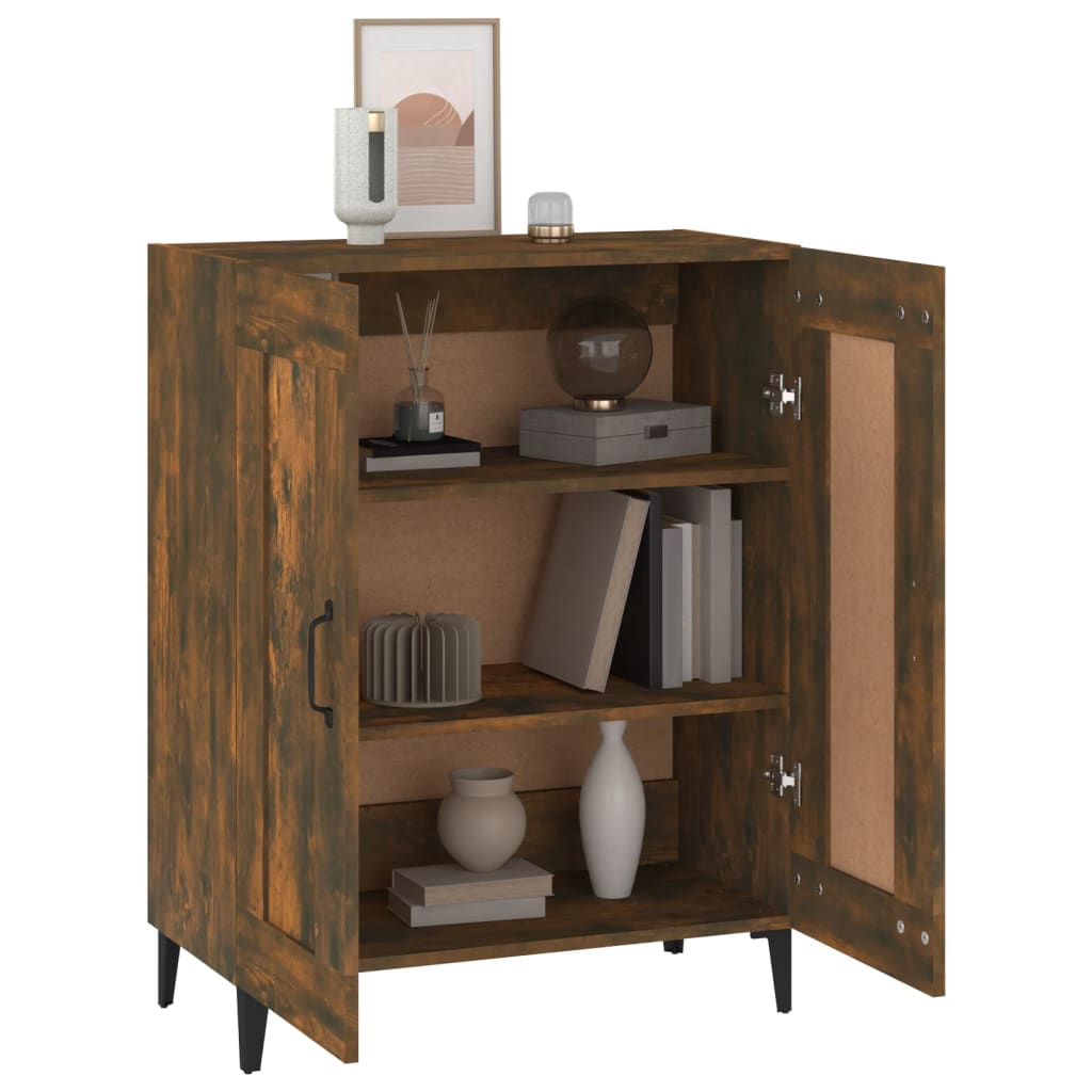 Buffet chêne fumé 69,5x34x90 cm bois d'ingénierie - XIOS
