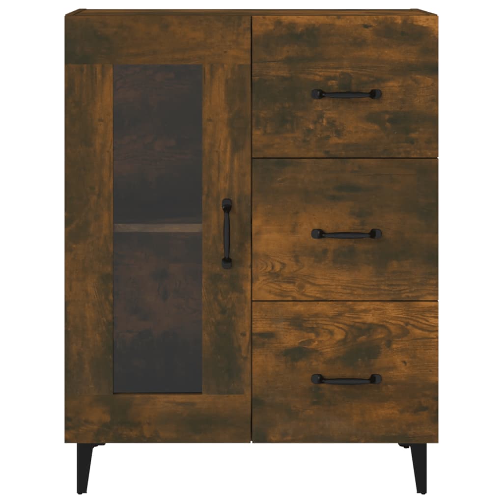 Buffet chêne fumé 69,5x34x90 cm bois d'ingénierie - XIOS