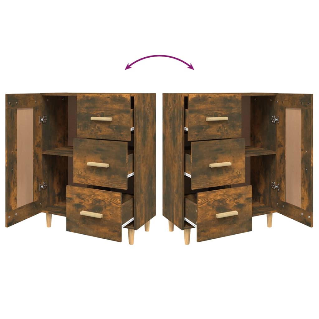 Buffet Chêne fumé 69,5x34x90 cm Bois d'ingénierie - XIOS