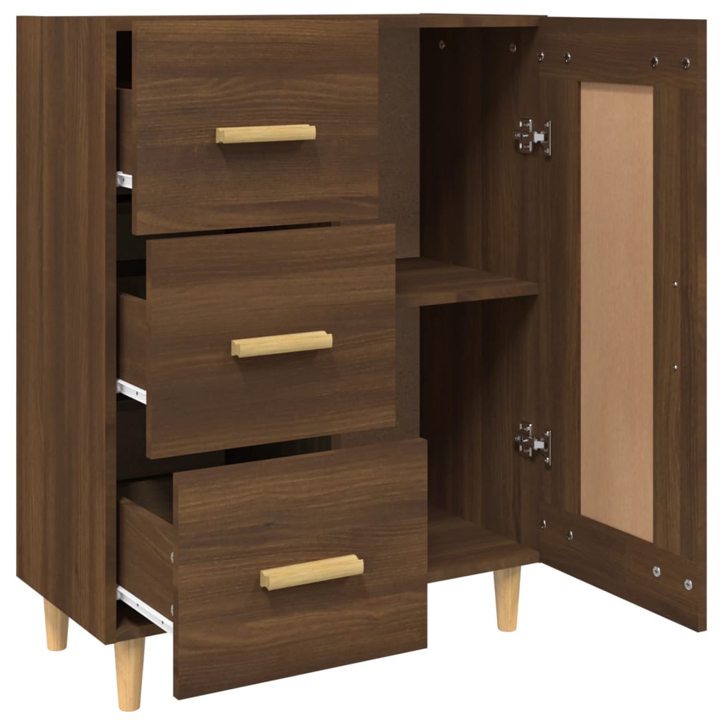 Buffet Chêne marron 69,5x34x90 cm Bois d'ingénierie - XIOS