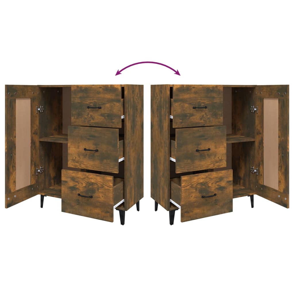 Buffet Chêne fumé 69,5x34x90 cm Bois d'ingénierie - XIOS