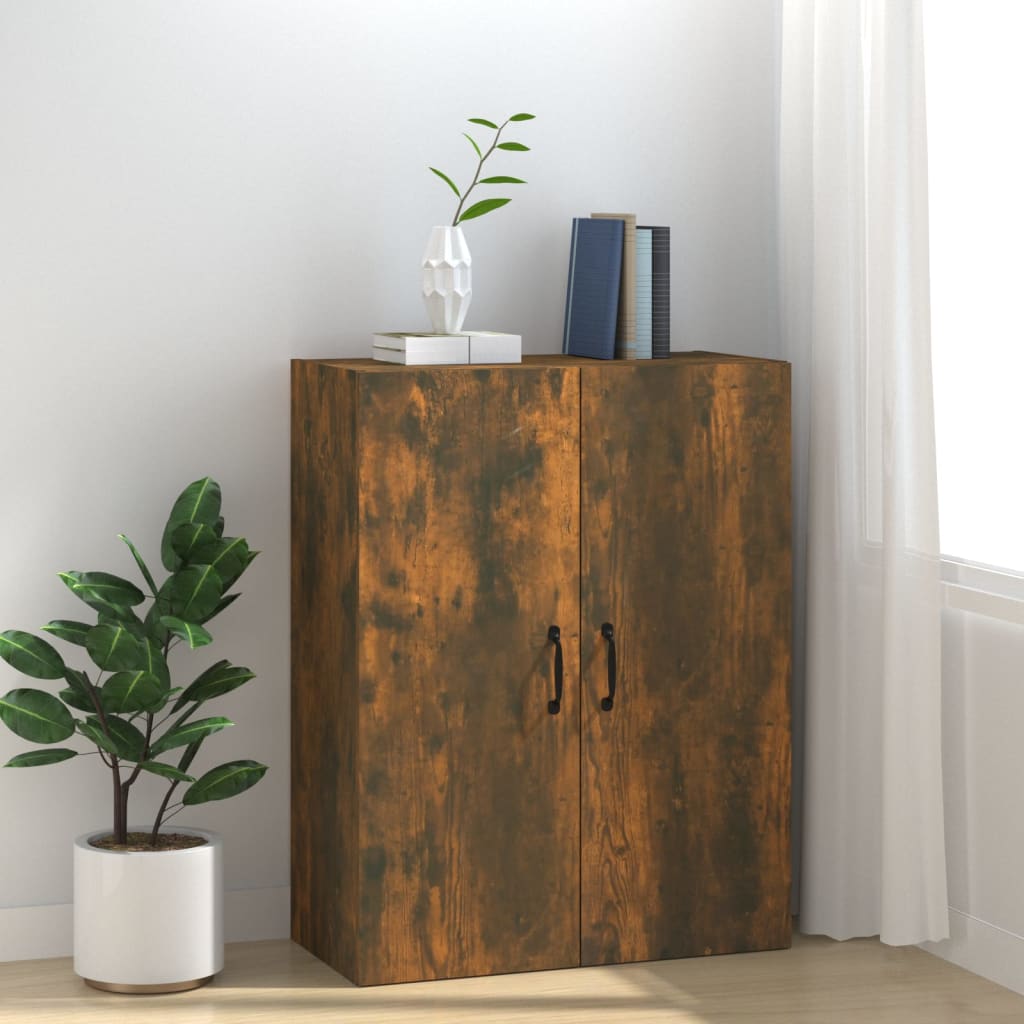 Armoire suspendue Chêne fumé 69,5x34x90 cm Bois d'ingénierie - XIOS