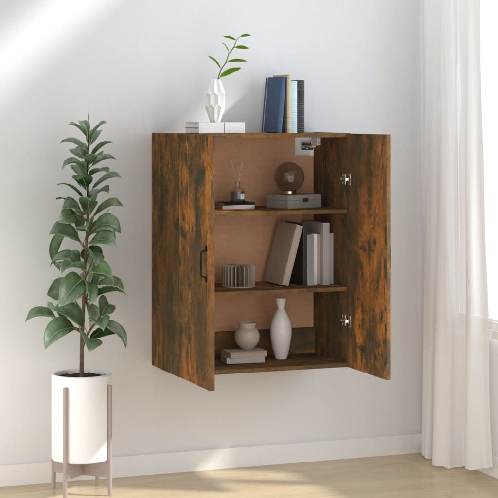 Armoire suspendue Chêne fumé 69,5x34x90 cm Bois d'ingénierie - XIOS