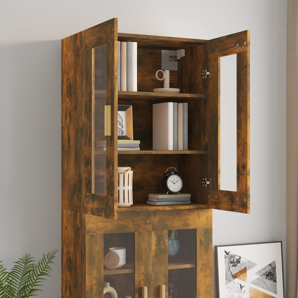 Armoire murale suspendue Chêne fumé 69,5x34x90 cm - XIOS