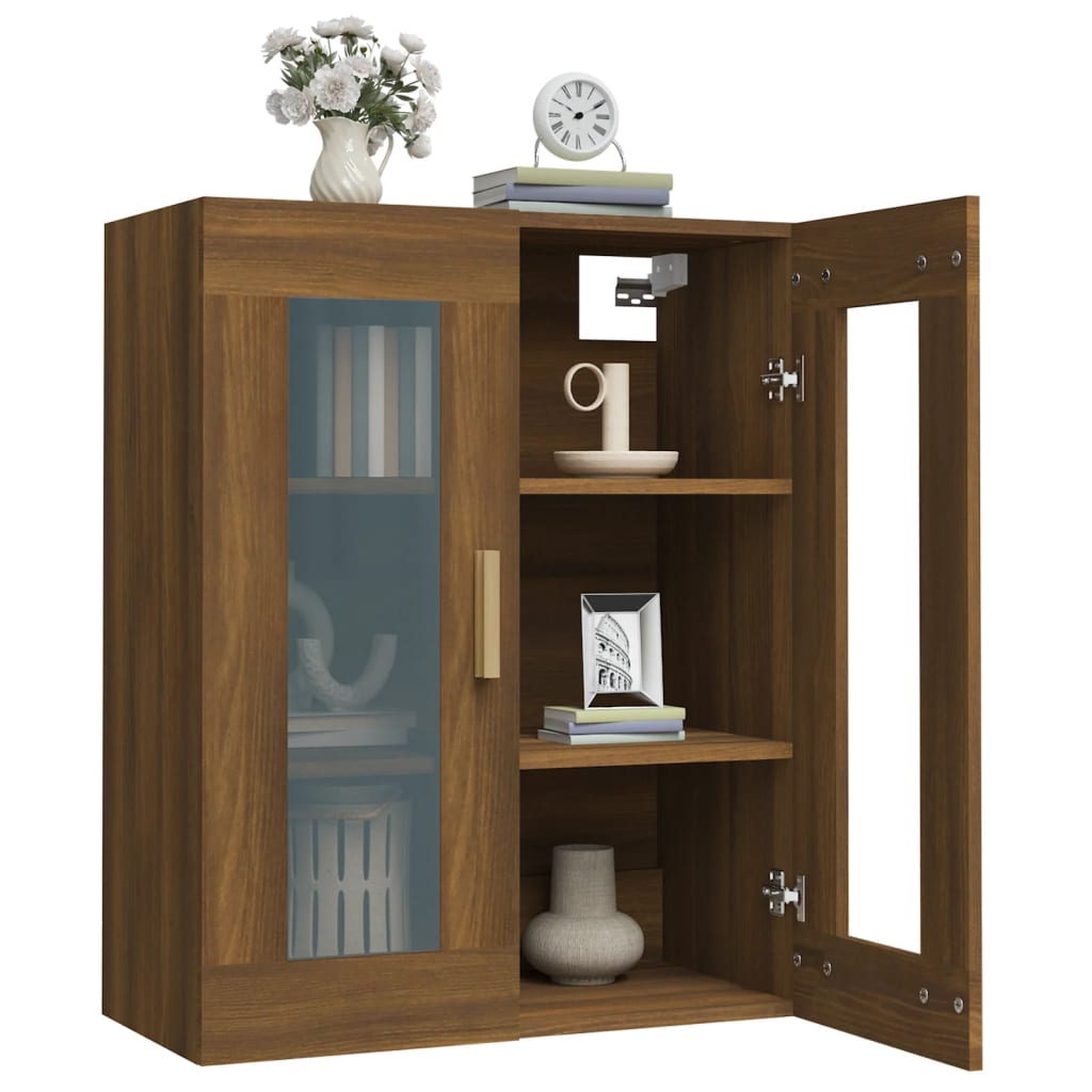 Armoire murale suspendue Chêne marron 69,5x34x90 cm - XIOS