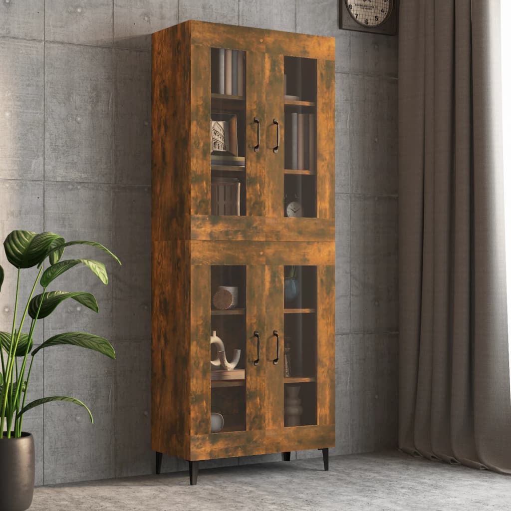 Armoire murale suspendue Chêne fumé 69,5x34x90 cm - XIOS