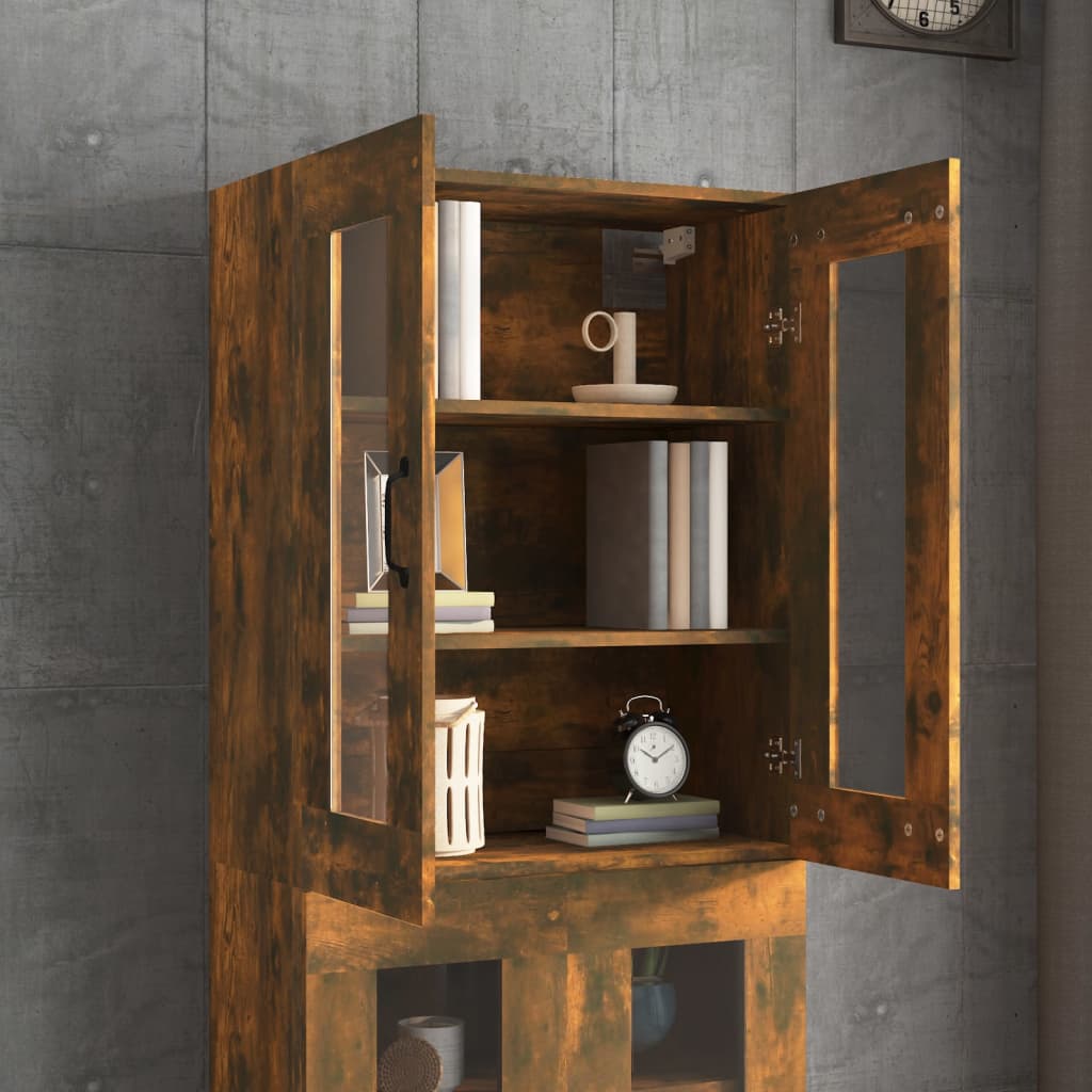 Armoire murale suspendue Chêne fumé 69,5x34x90 cm - XIOS