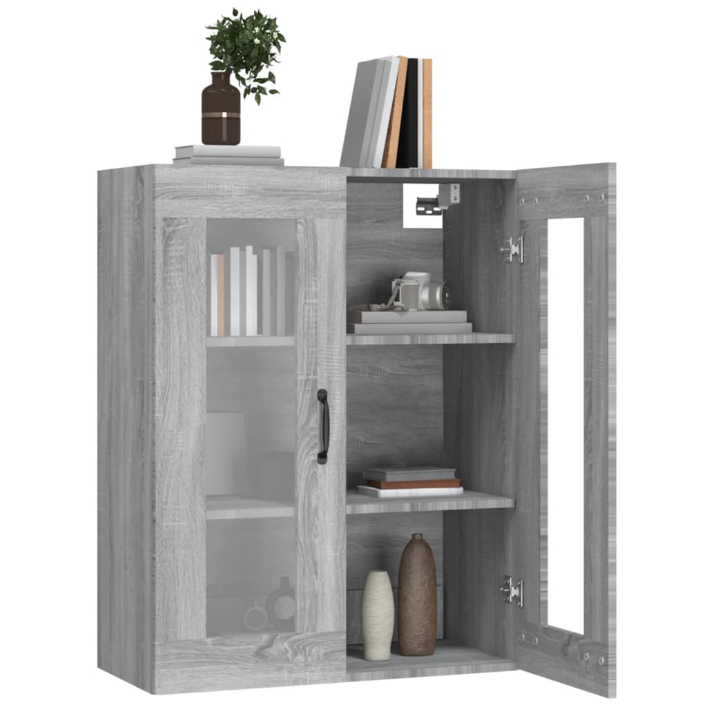 Armoire murale suspendue Sonoma gris 69,5x34x90 cm - XIOS