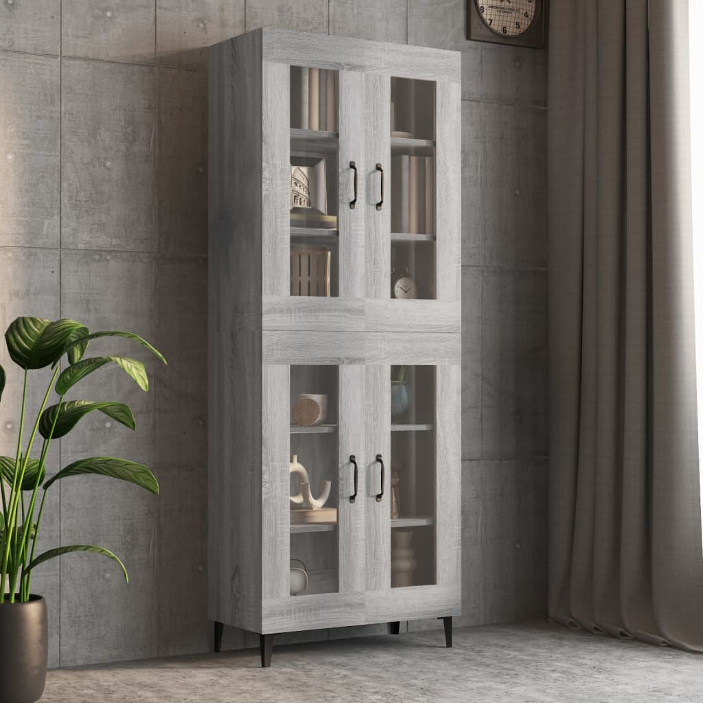 Armoire murale suspendue Sonoma gris 69,5x34x90 cm - XIOS