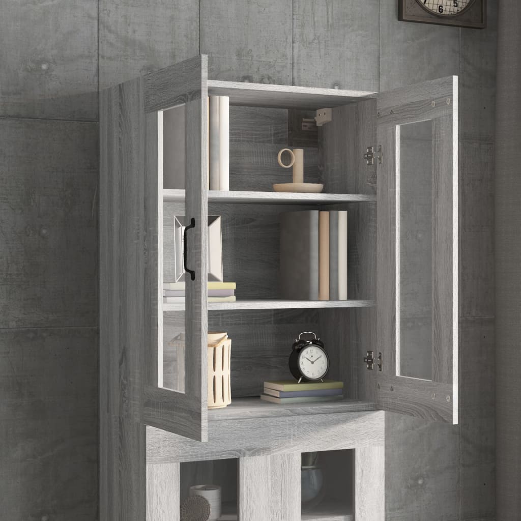 Armoire murale suspendue Sonoma gris 69,5x34x90 cm - XIOS