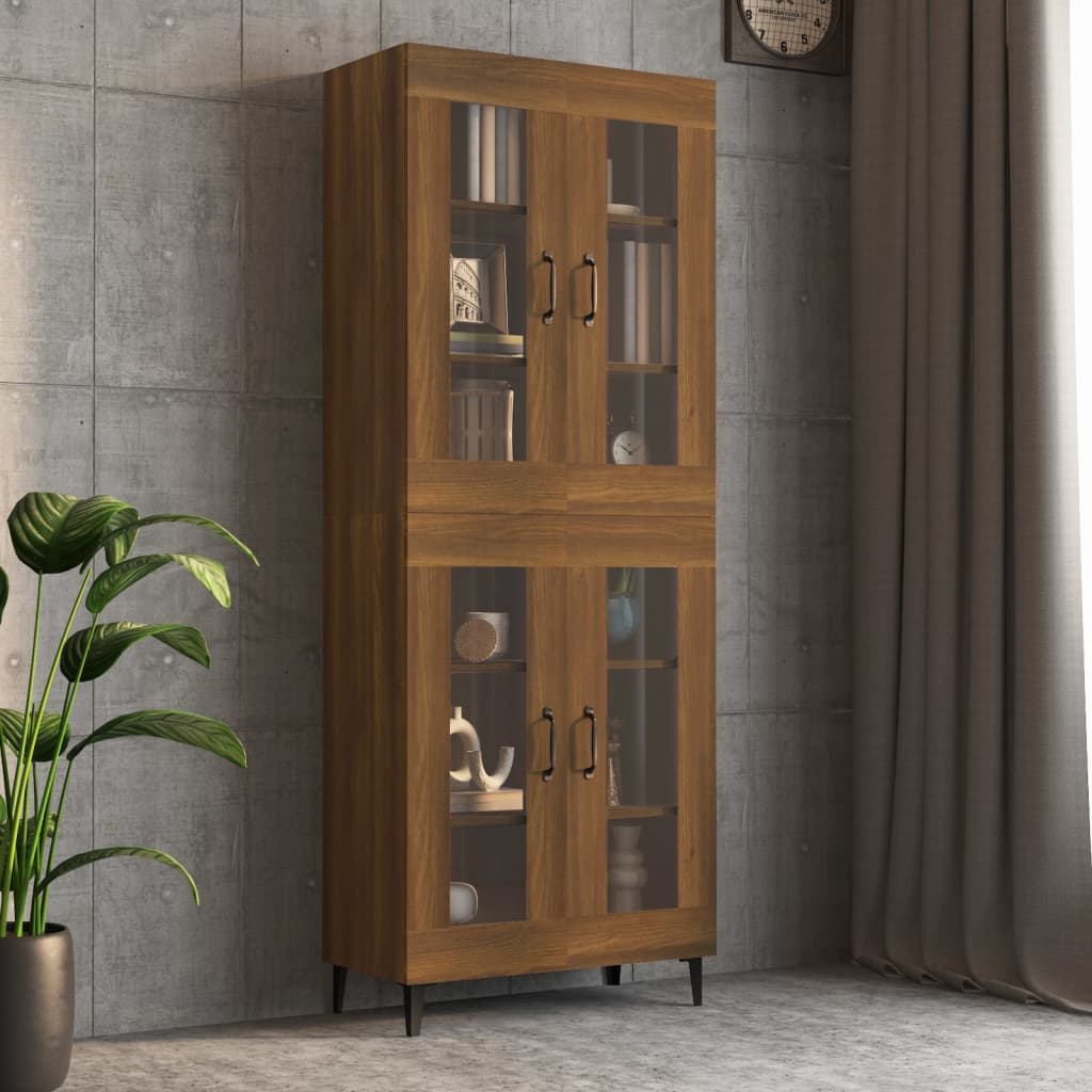 Armoire murale suspendue Chêne marron 69,5x34x90 cm - XIOS