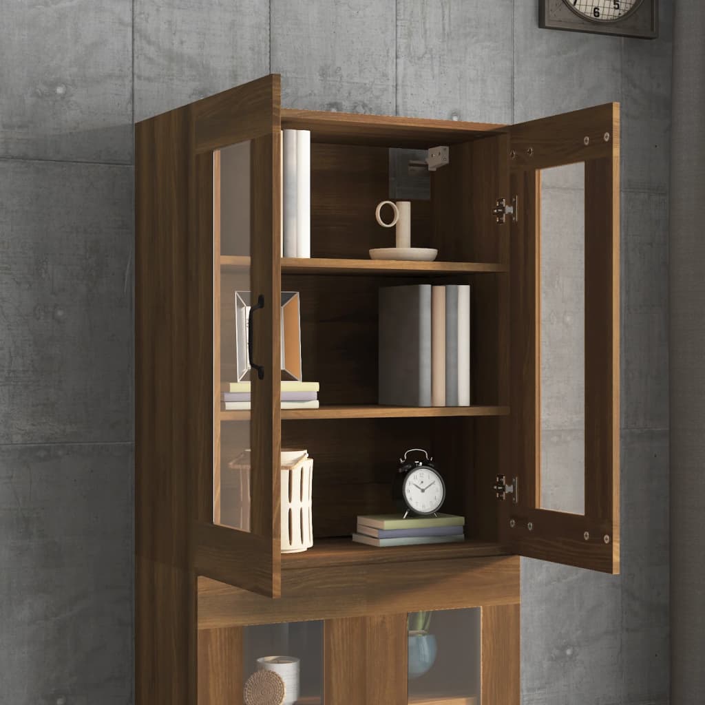 Armoire murale suspendue Chêne marron 69,5x34x90 cm - XIOS