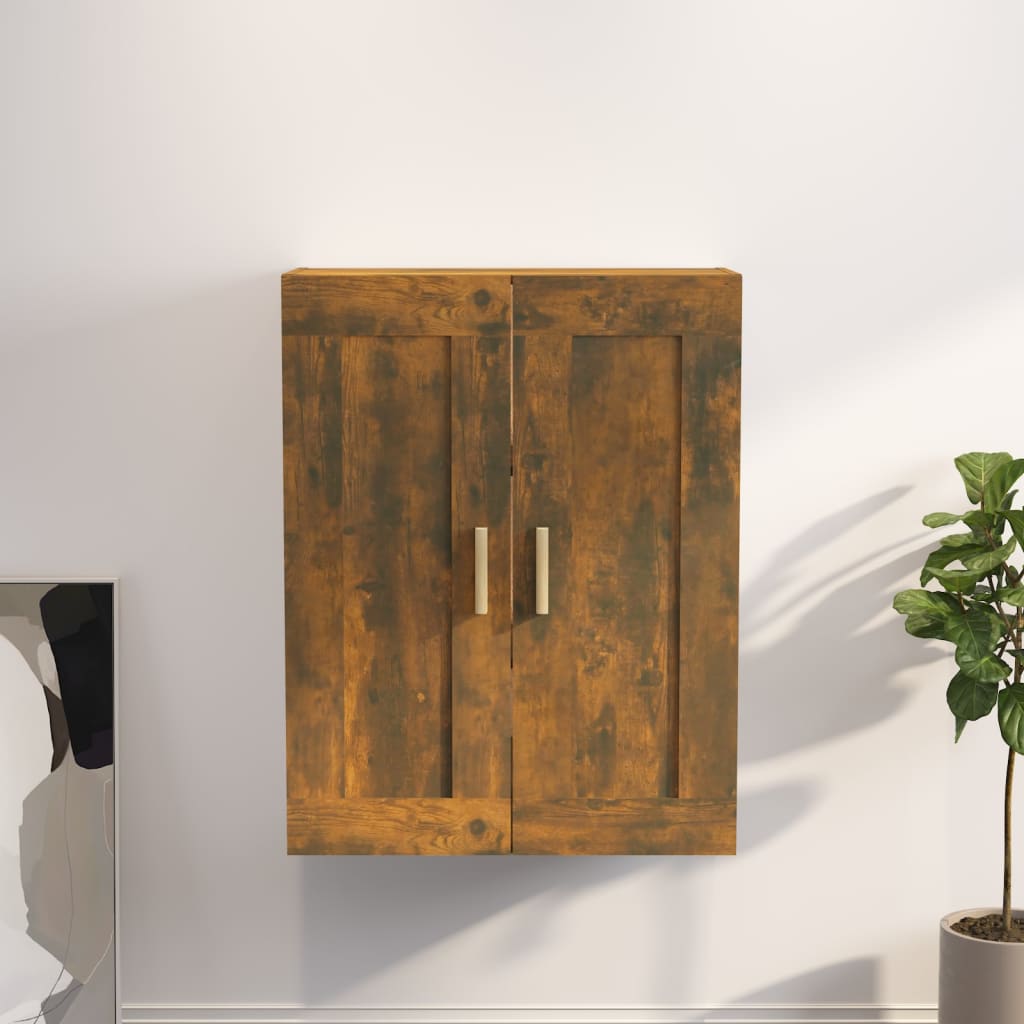 Armoire murale chêne fumé 69,5x32,5x90 cm bois d'ingénierie Étagères murales & corniches vidaXL