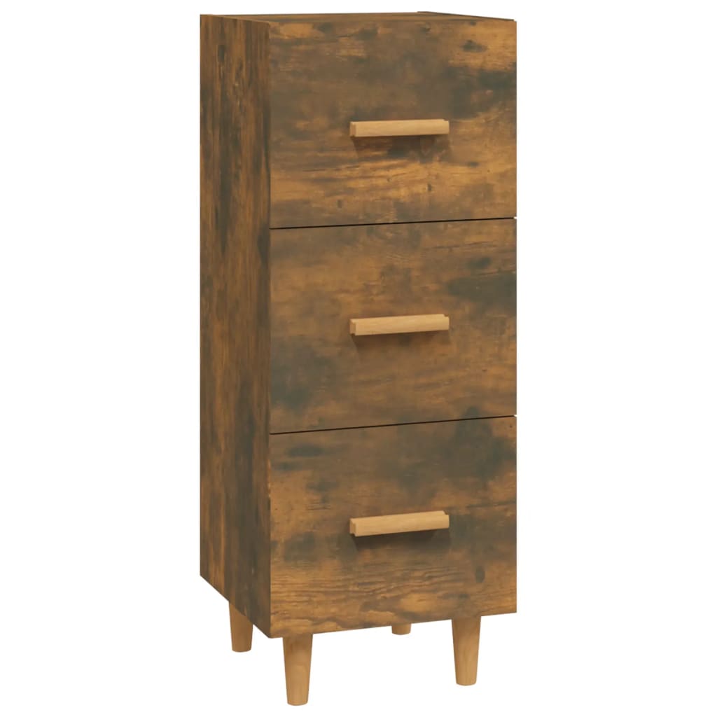 Buffet Chêne fumé 34,5x34x90 cm Bois d'ingénierie - XIOS