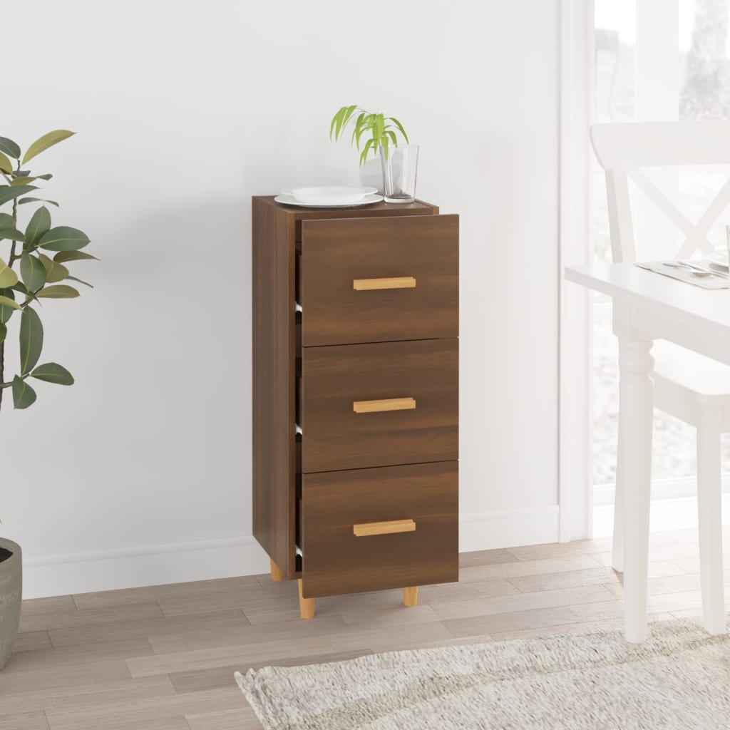 Buffet Chêne marron 34,5x34x90 cm Bois d'ingénierie - XIOS
