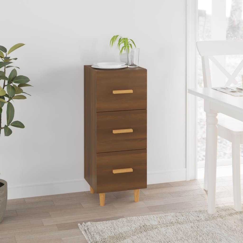 Buffet Chêne marron 34,5x34x90 cm Bois d'ingénierie - XIOS