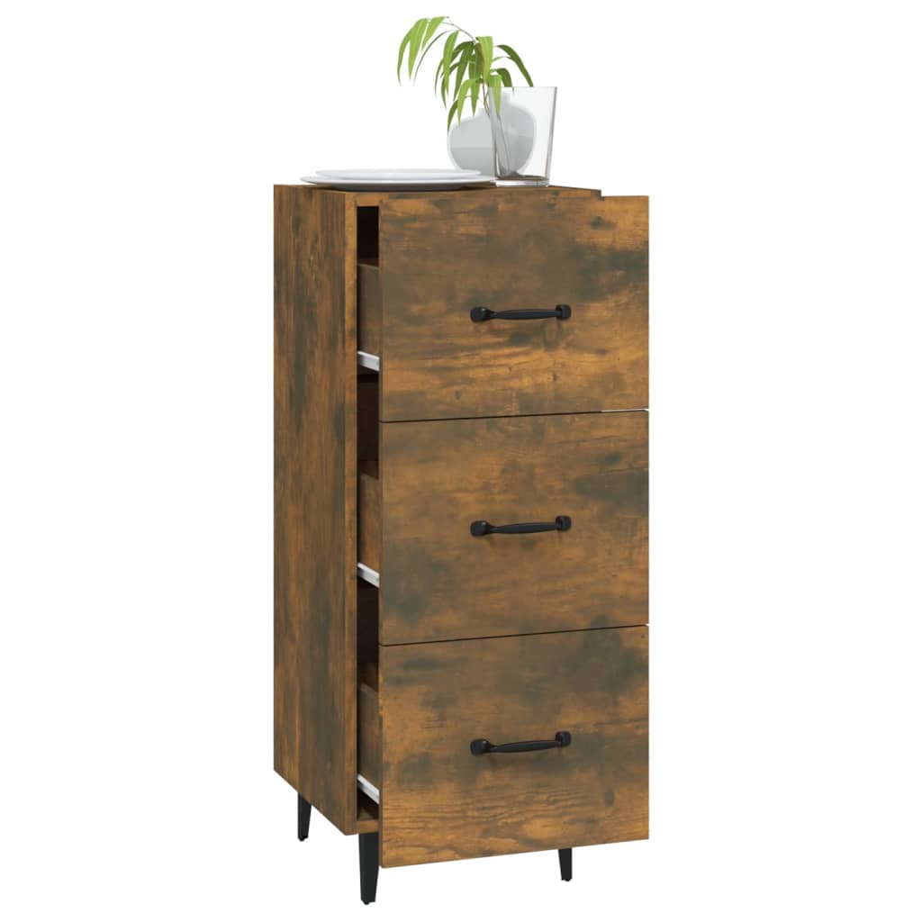 Buffet Chêne fumé 34,5x34x90 cm Bois d'ingénierie - XIOS
