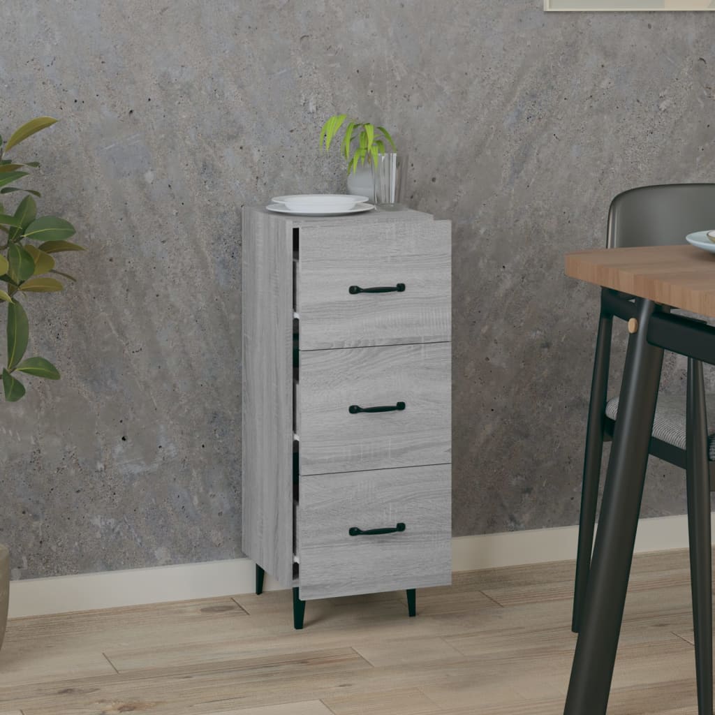 Buffet Sonoma gris 34,5x34x90 cm Bois d'ingénierie - XIOS