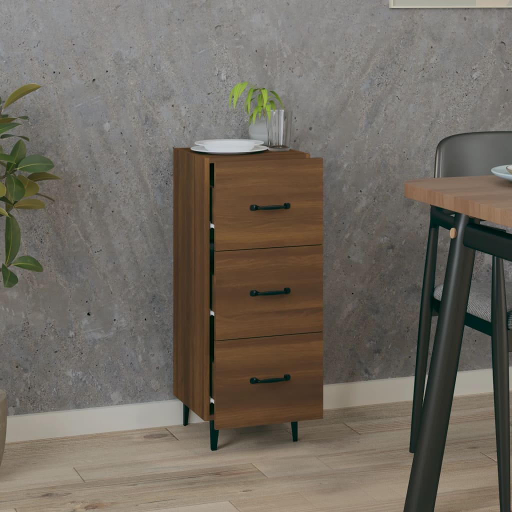 Buffet Chêne marron 34,5x34x90 cm Bois d'ingénierie - XIOS
